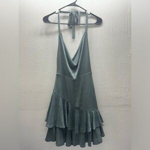 Selfie Leslie cowl halterneck formal dress